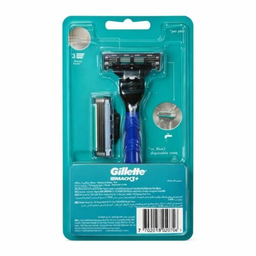 "Gillette" Mach3+ Up to 30 Comfortable Shaves -  جيليت ماك3+ شفرة حلاقة