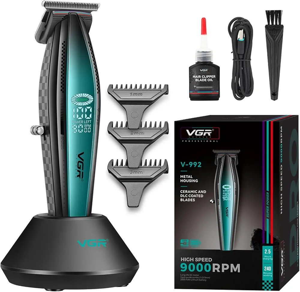 "VGR" V-992 Professional Hair Trimmer 240 minutes - ماكينة حلاقة شعر احترافية