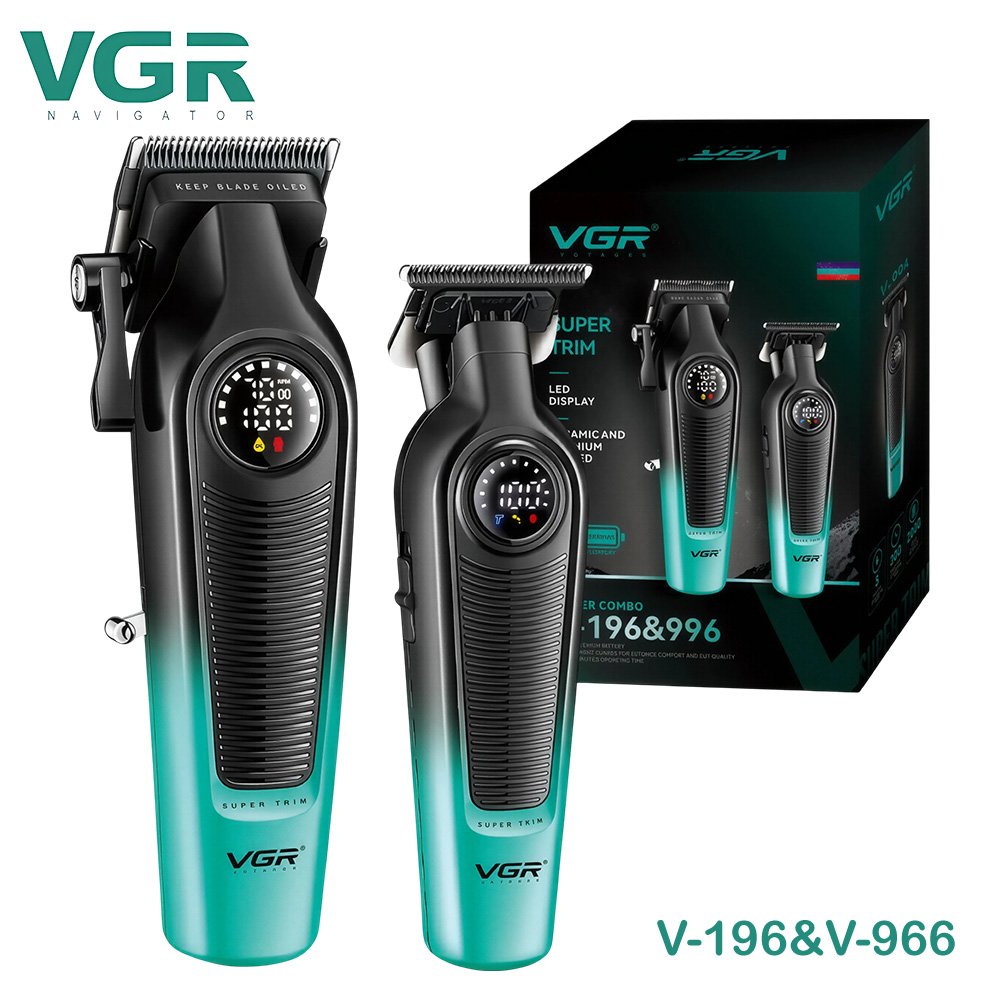 "VGR" V-196/996 Barber Combo Professional Hair Clipper 200/300 minutes - ماكينة حلاقة شعر احترافيه
