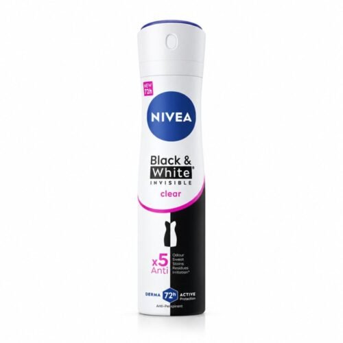 "NIVEA" Deodorant Spray Black and White 48/72h 150ml - نيفيا بخاخ مزيل التعرّق