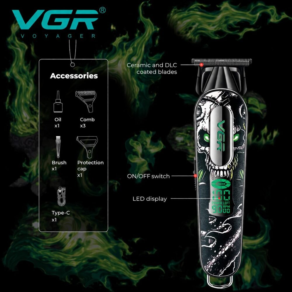 "VGR" V-260 Professional Body Trimmer 240 minutes - ماكينة حلاقة شعر إحترافية