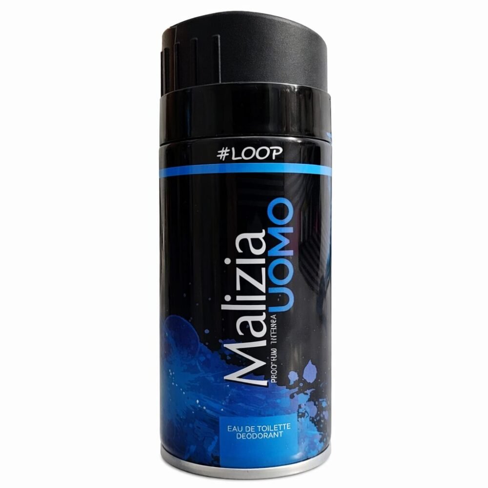 "Malizia Uomo" Eau de Toilette Deodorant 150 ml - بخاخ معطر ومزيل للتعرّق