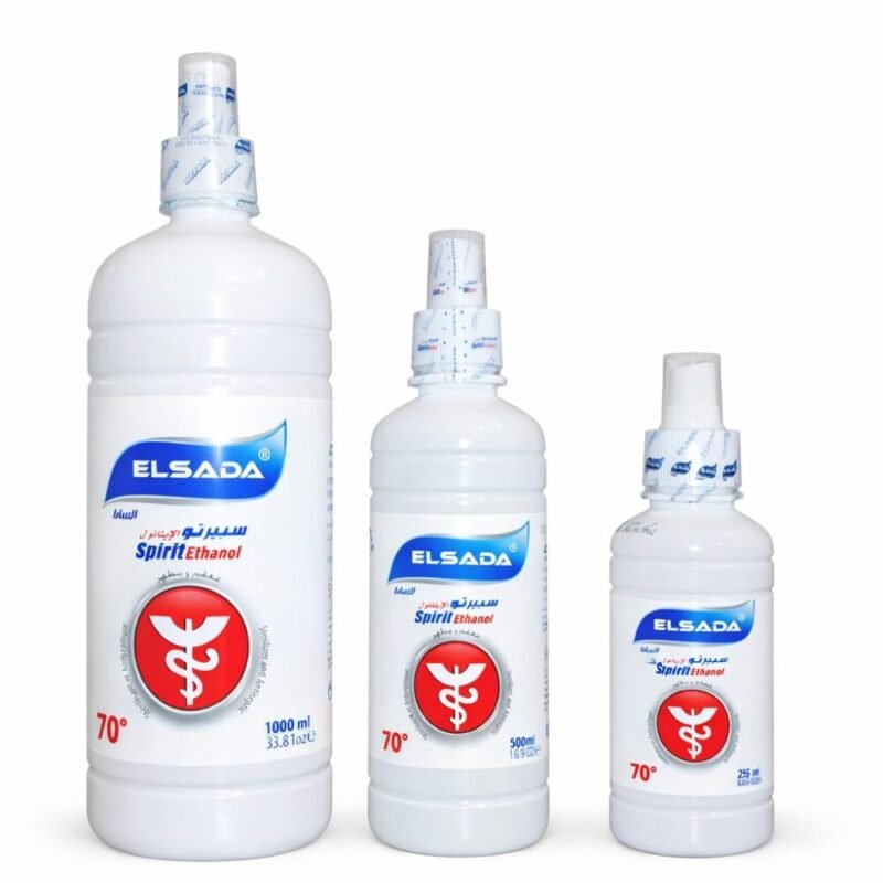 "ELSADA" Spirit Ethanol 250/500/1000 ml - السادا سبيرتو الإيثانول معقم ومطهر