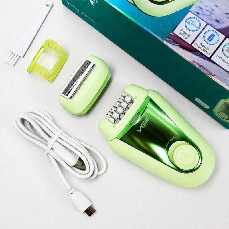 "VGR" V-758 Professional Lady Epilator Set 2 in 1  90 minutes -  جهاز إزالة شعر الجسم