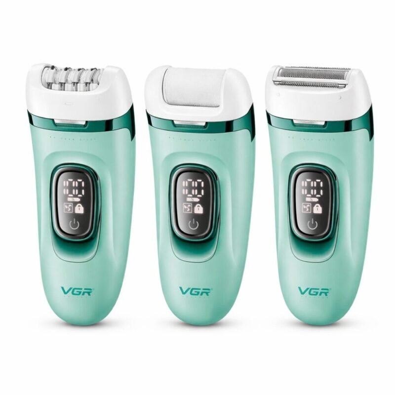 "VGR" V-762 Professional Lady Epilator Set 3 in 1  60 minutes -  جهاز إزالة شعر الجسم