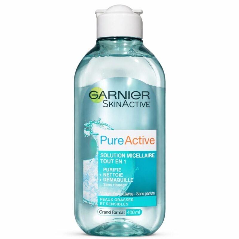 "GARNIER" Skin Active Pure Active  400 ml - غارنييه محلول ميسيلار منظف ,منقي ومزيل مكياج بدون دموع