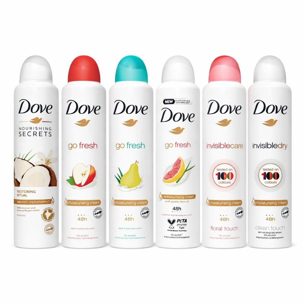 "Dove" Deodorant Spray 1/4 moisturising cream 48h 250 ml - دوف بخاخ مزيل التعرّق