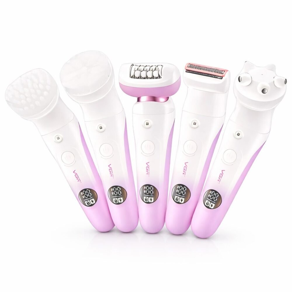 "VGR" V-750 Professional 5 in 1 Lady Epilator 60 minutes -  جهاز إزالة شعر الجسم