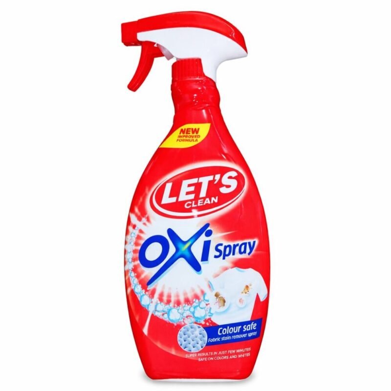 "LET'S clean " OXI Spray Colour Safe Fabric Stain Remover Spray 700 ml - بخاخ مزيل للبقع