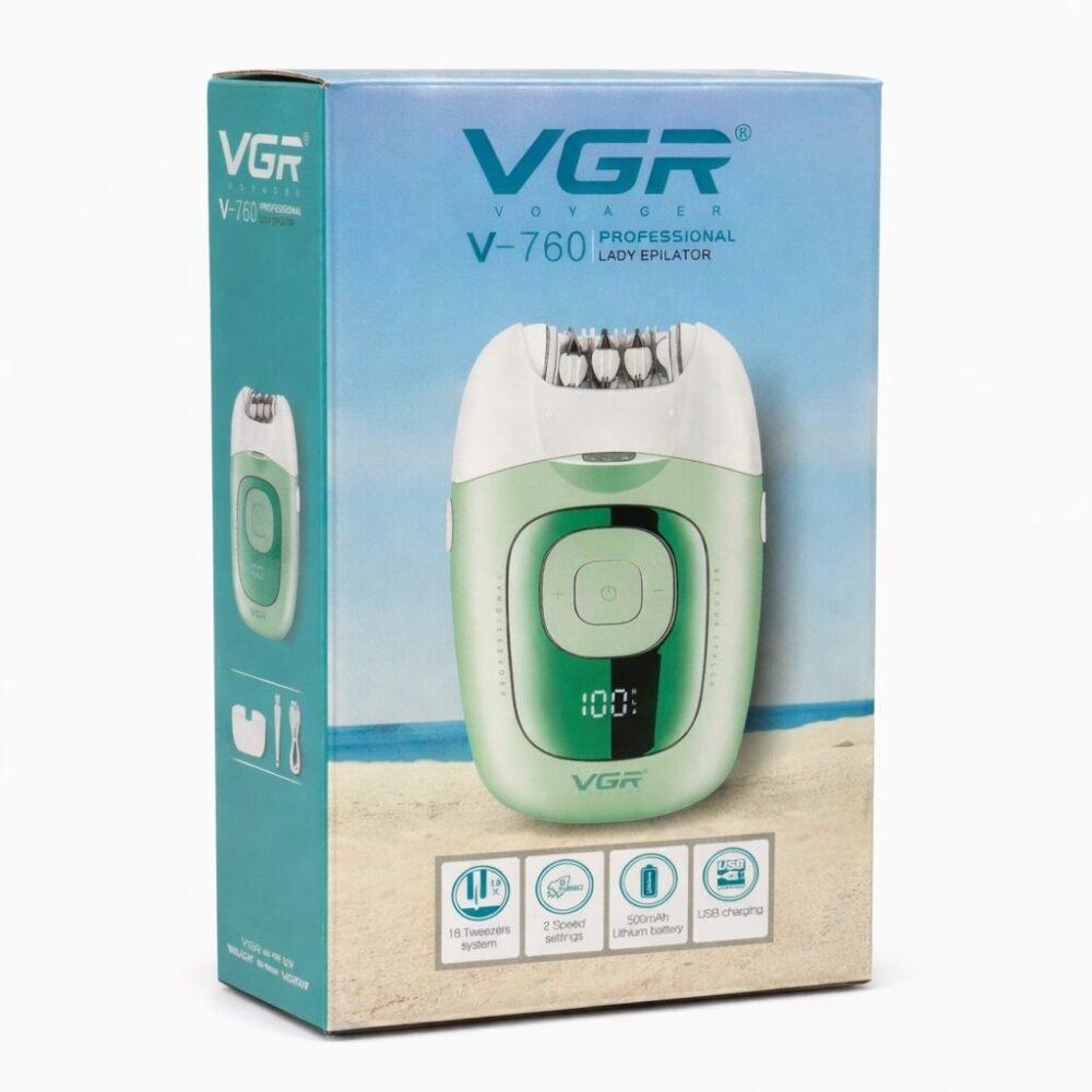 "VGR" V-760 Professional Lady Epilator 45 minutes -  جهاز إزالة شعر الجسم
