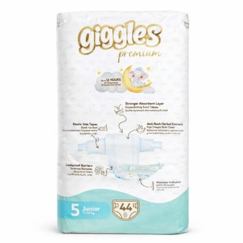 "Giggles" Premium Sensitive Protection Anti-Rash Herbal Extracts  Size 4/5/6 - حفاض أطفال