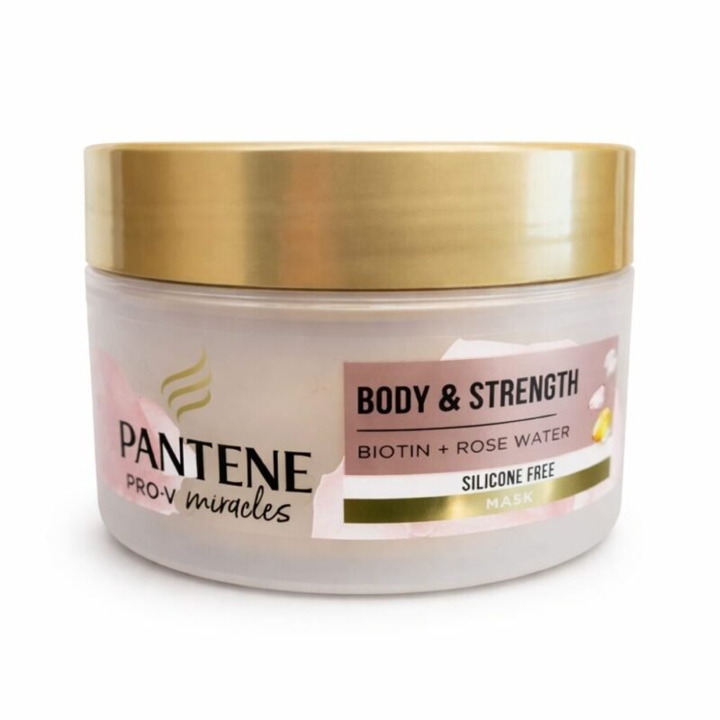"PANTENE" Pro-V Miracles Body and Strength , Mask Biotin + Rose water 160 ml - ماسك للشعر