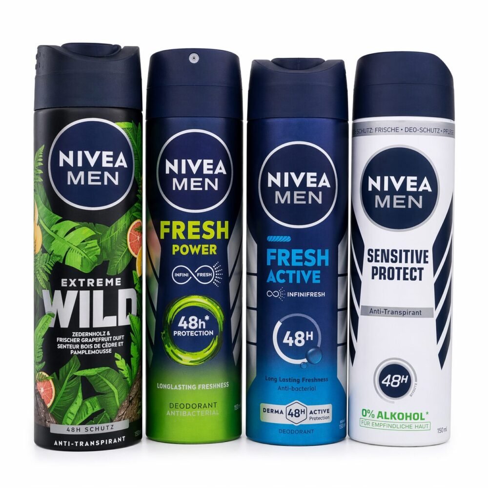 "NIVEA" Deodorant Spray for MEN 48h 150ml - نيفيا بخاخ مزيل التعرّق