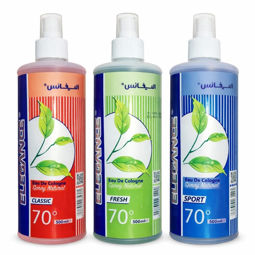 "ELEGANCE" Eau de Cologne Spray Natural 500 ml - اليغانس كولونيا