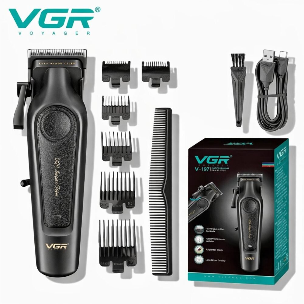 "VGR" V-197 Professional Hair Clipper 200 minutes - ماكينة حلاقة الشعر