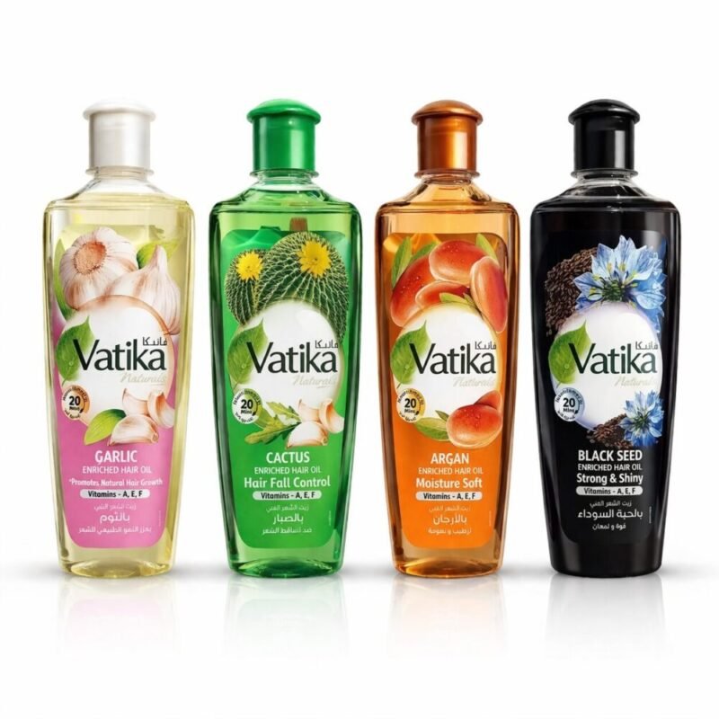 "Vatika" Naturals Enriched Hair Oil with Vitamins A,E,F 200 ml - فاتيكا زيت الشعر الغني