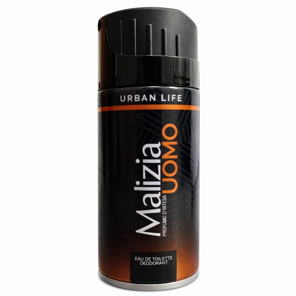 "Malizia Uomo" Eau de Toilette Deodorant 150 ml - بخاخ معطر ومزيل للتعرّق