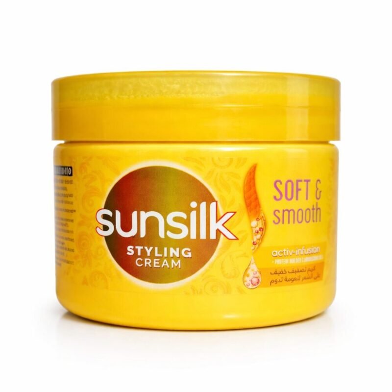 "Sunsilk" Styling Cream Soft and Smooth 275 ml - كريم تصفيف خفيف على الشعر لنعومة تدوم