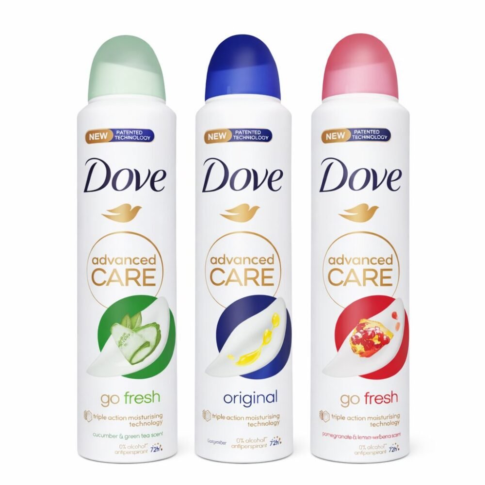 "Dove" Deodorant Spray advanced care 72h 250 ml - دوف بخاخ مزيل التعرّق
