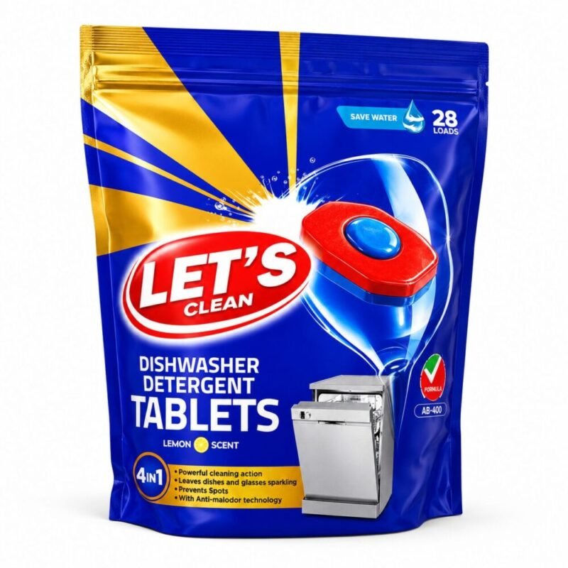 "LET'S clean" Dishwasher Detergent Tablets 25 g 28 pcs - أقراص منظف لغسالات الصحون