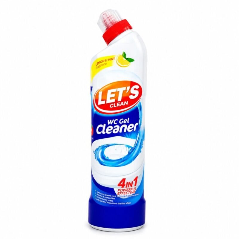 "LET'S clean " WC Gel Cleaner 4in1 Powerful Effective 600 ml - منظف للحمامات والسيراميك بمفعولة القوي