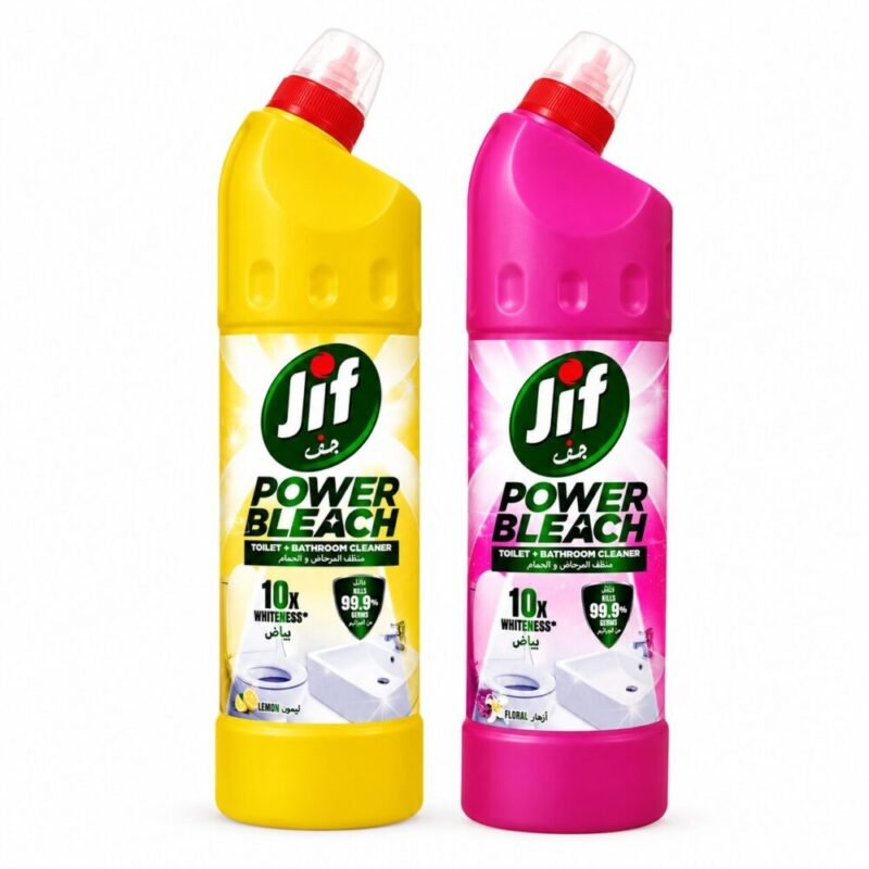 "Jif" Power Bleach Toilet + Bathroom Cleaner 10x Whiteness 750 ml - جف منظف المرحاض والحمام