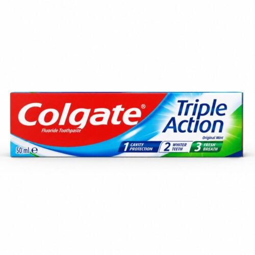 "Colgate" Triple Action 50/125 ml - كولجيت لأسنان أكثر بياضا ونفس منعش بالنعناع