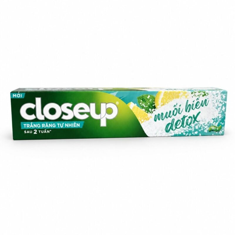"Closeup" Natural Teeth Whitening with Sea Salt Detox 180g -  معجون لتبيض الأسنان الطبيعي بعد أسبوعين