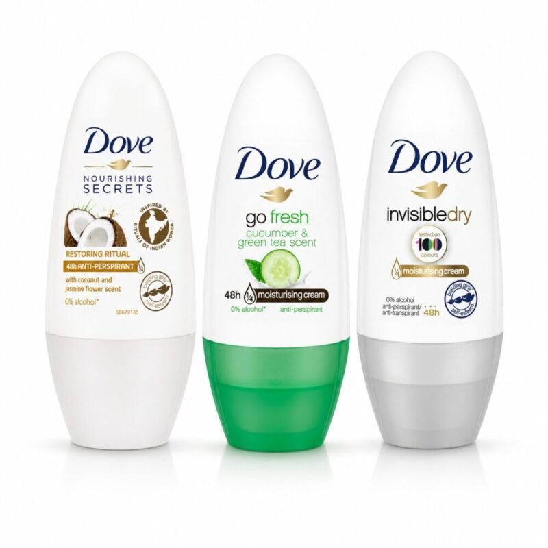 "Dove" Antiperspirant Deodorant Roll-On 1/4 moisturising cream 48h 40/50 ml - دوف مزيل التعرّق رول أون