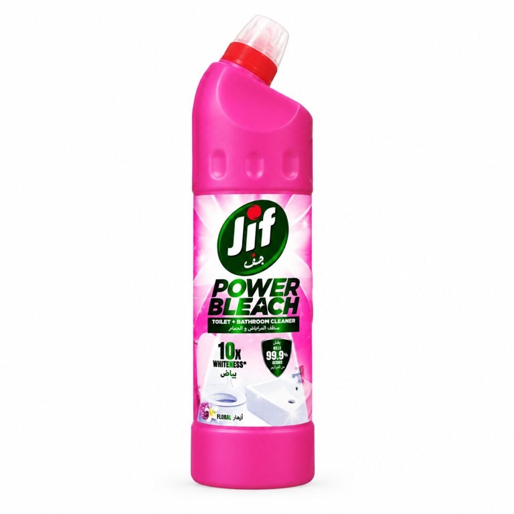 "Jif" Power Bleach Toilet + Bathroom Cleaner 10x Whiteness 750 ml - جف منظف المرحاض والحمام
