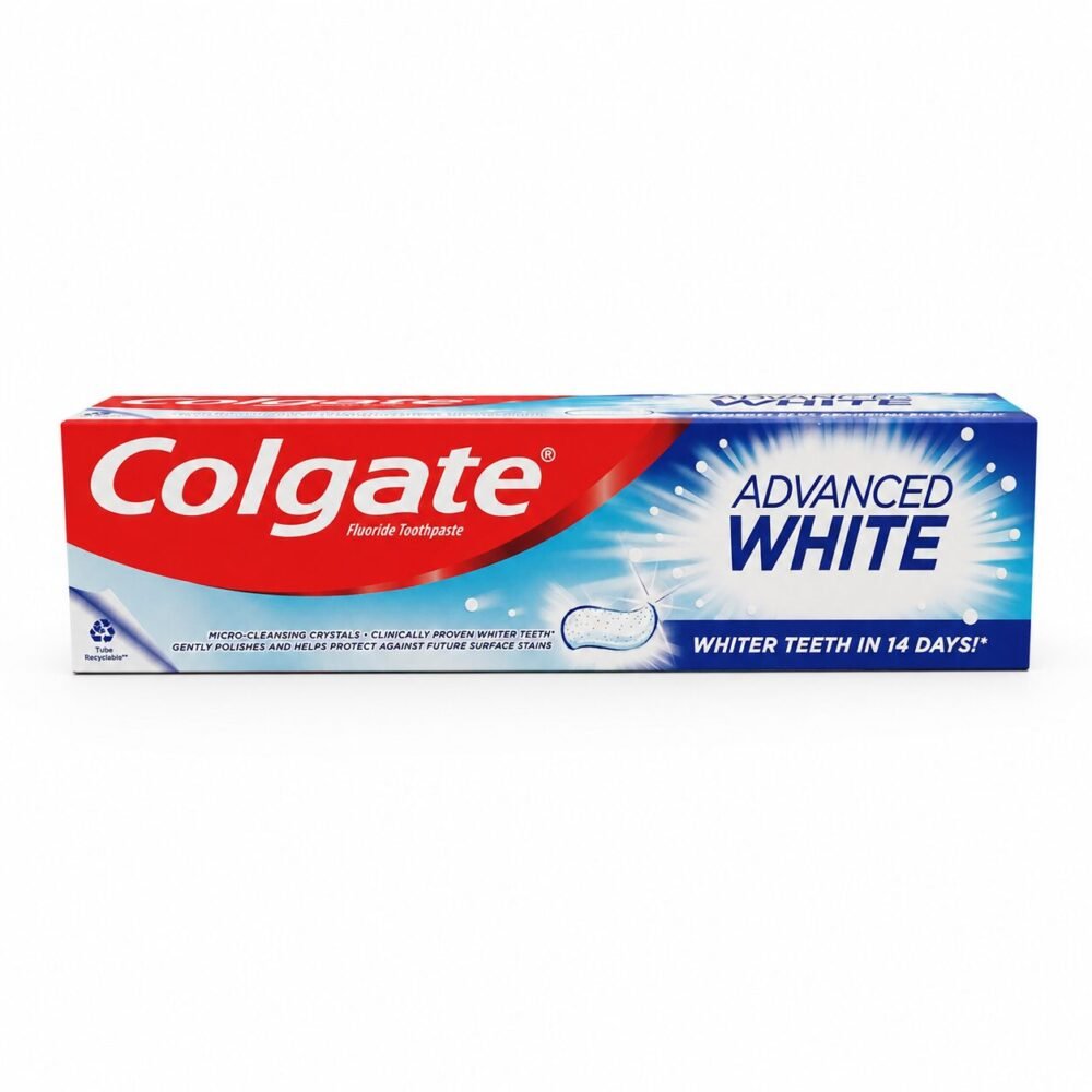 "Colgate" Advanced White 150g - كولجيت لتبيض وتلميع الأسنان بلطف والحماية من الجير