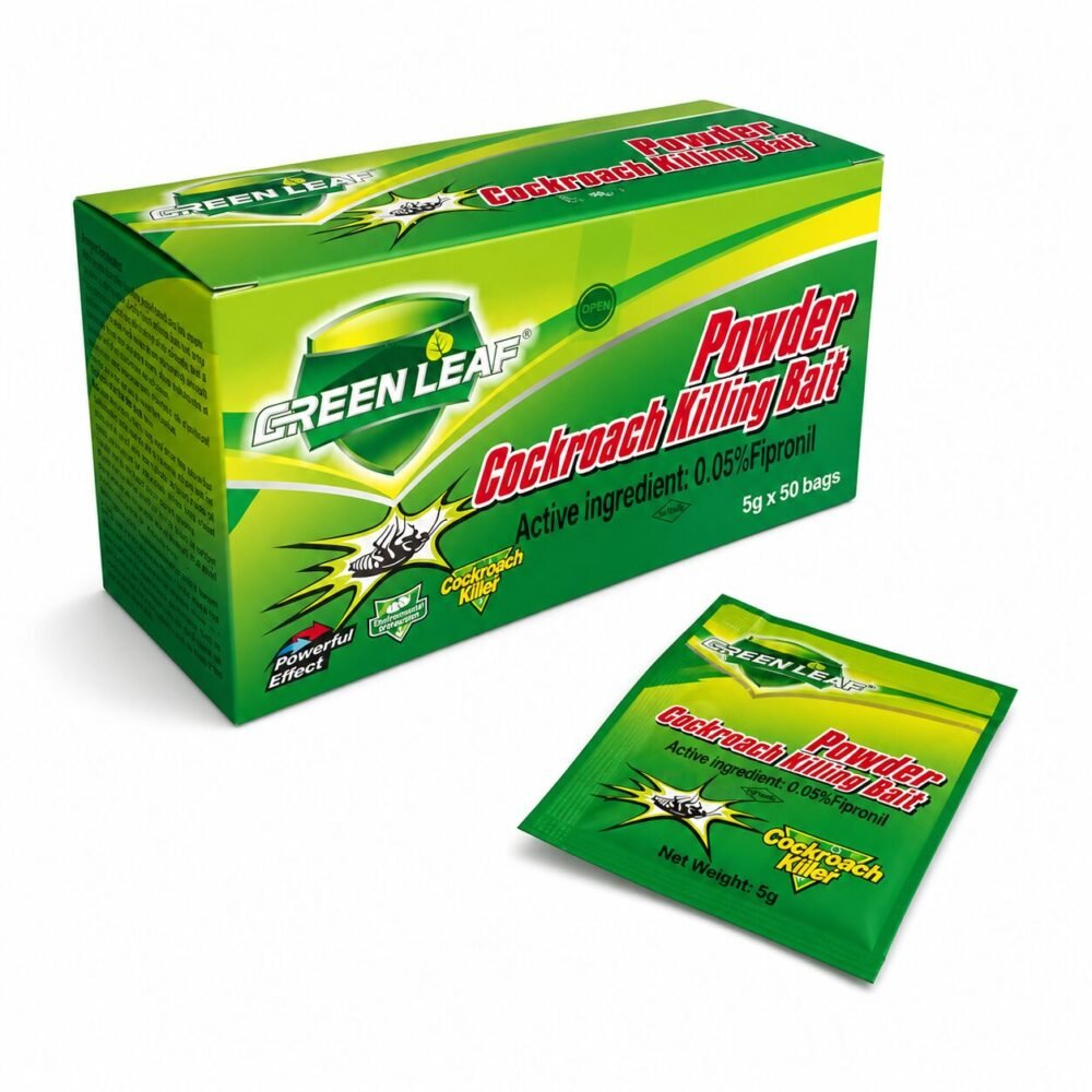 "Green Leaf" Powder Cockroach Killing Bait 5g*50 bags - مبيد للصراصير