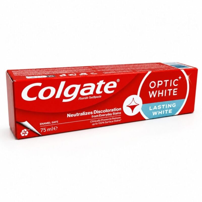 "Colgate" Optic White Neutralizes Discoloration From Everyday Stains 75ml - كولجيت لإزالة بقع سطح الأسنان