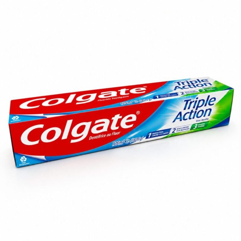 "Colgate" Triple Action 50/125 ml - كولجيت لأسنان أكثر بياضا ونفس منعش بالنعناع