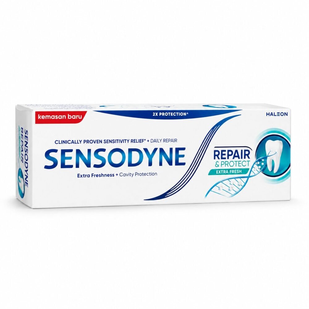 "SENSODYNE" Daily Sensitivity Protection 100g - سنسوداين حماية يومية من حساسية الأسنان ,انتعاش إضافي+حماية من التسوس
