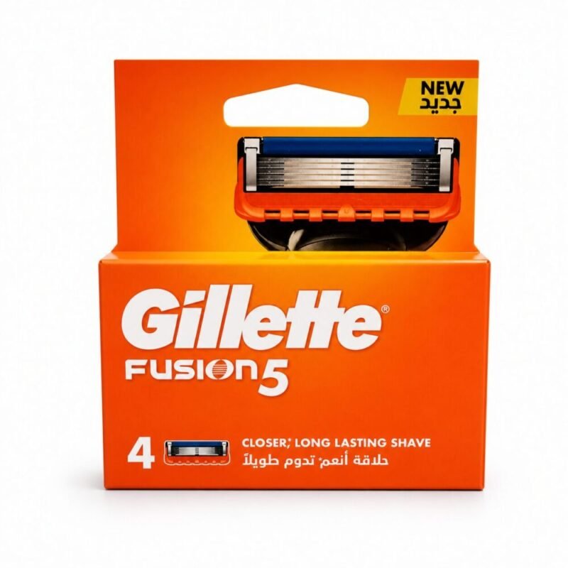 "Gillette" Fusion 5 Blades 4 pcs  - شفر حلاقة رؤوس بديلة دون المقبض