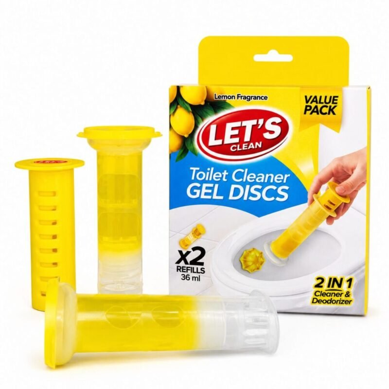"LET'S clean" Toilet Cleaner Gel Discs 2in1 Cleaner and Deodorizer 36ml*2 - جل تنظيف المرحاض