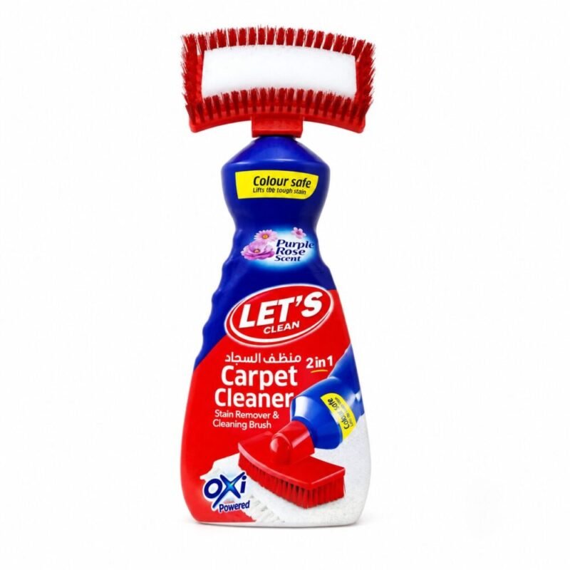 "LET'S clean" OXI Powered Carpet Cleaner 2in1 Stain Remover and Cleaning Brush 650 ml - منظف السجاد