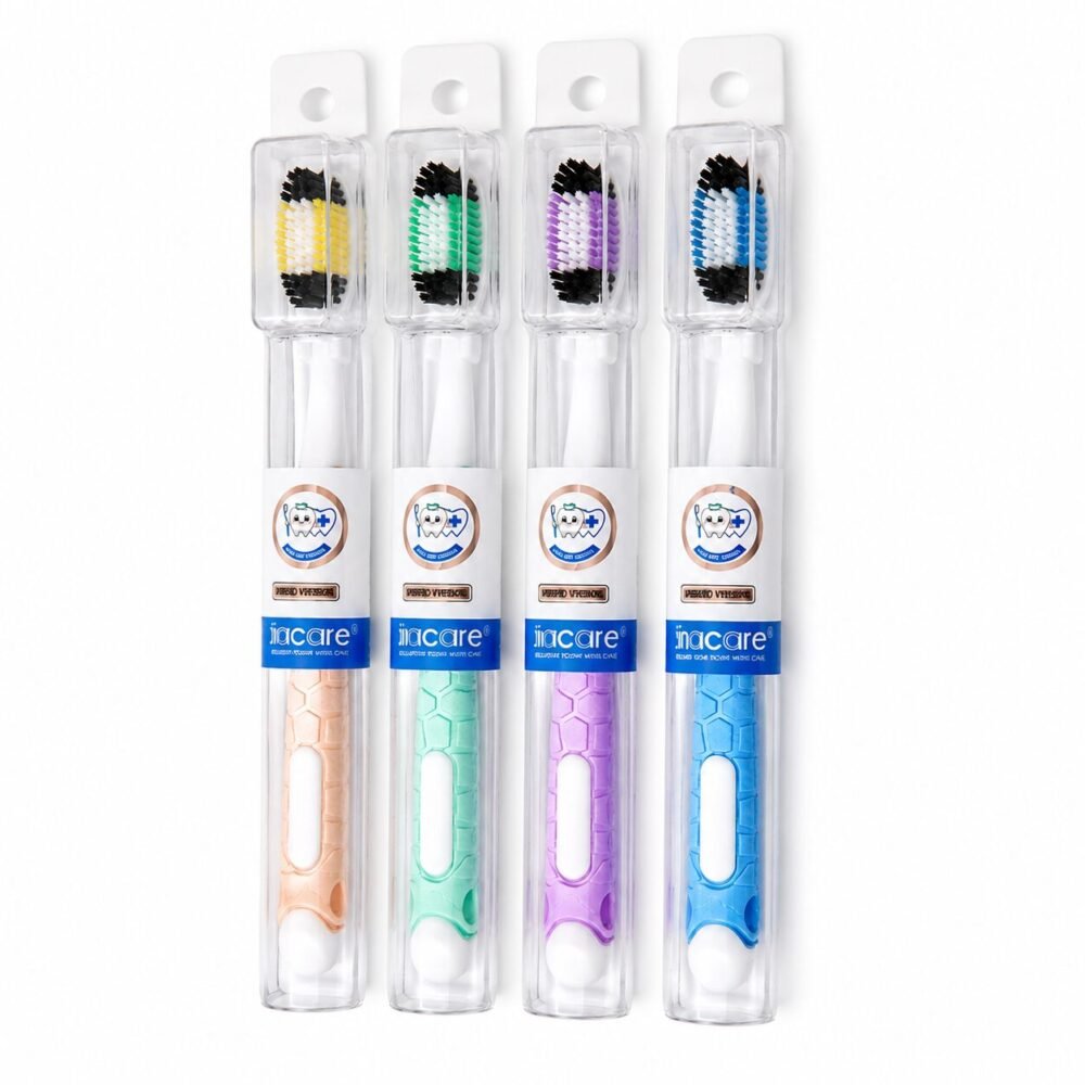 "Jinacare" Travel Toothbrush Extremely Soft With Protective Case - فرشاة أسنان للسفر مع علبة واقية
