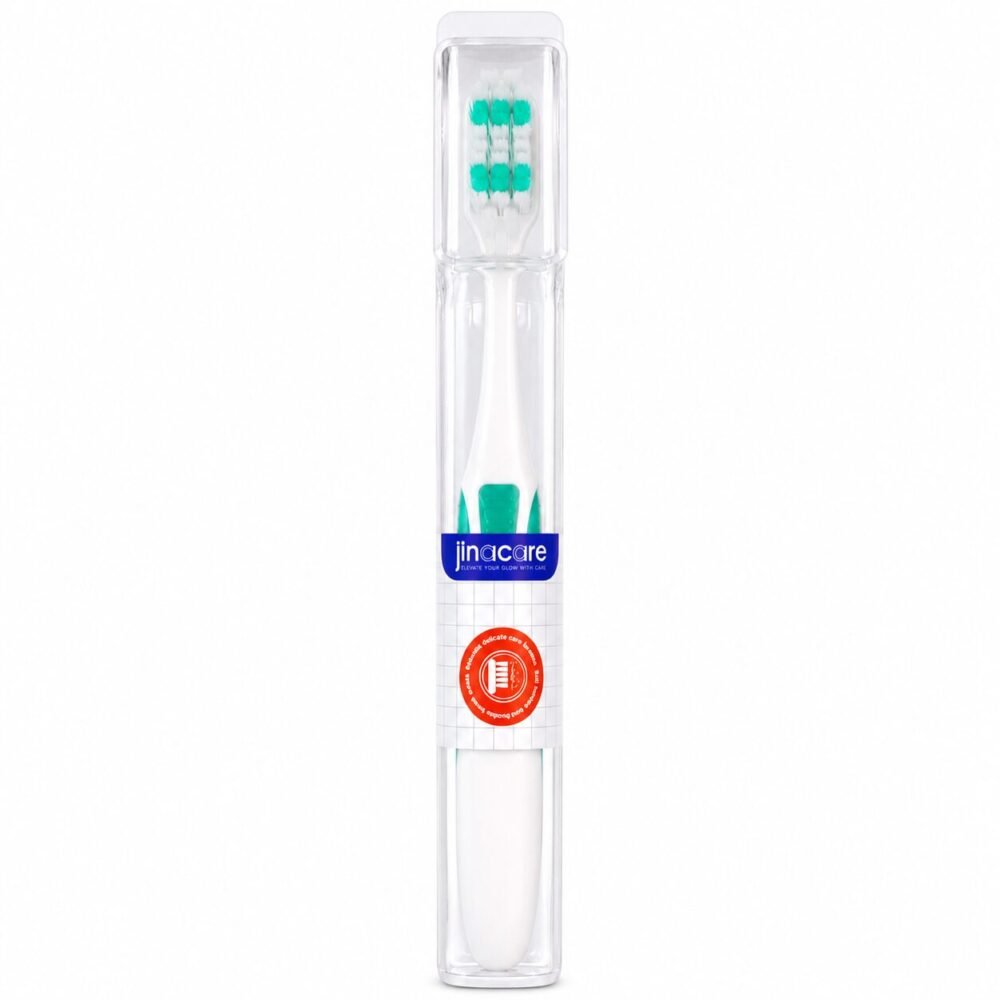 "Jinacare" Travel Toothbrush Soft With Protective Case - فرشاة أسنان للسفر مع علبة واقية