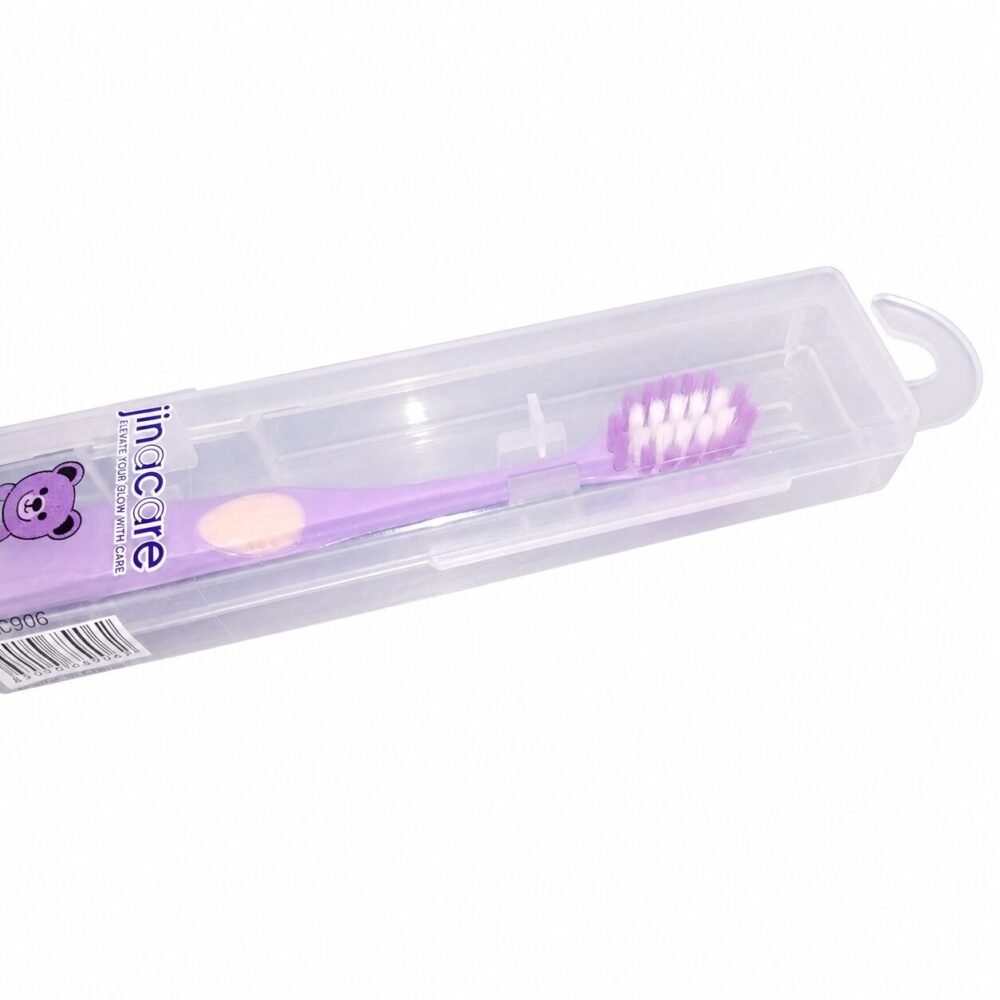"Jinacare" Travel Toothbrush Soft With Protective Case For Kids - فرشاة أسنان للأطفال مع علبة واقية
