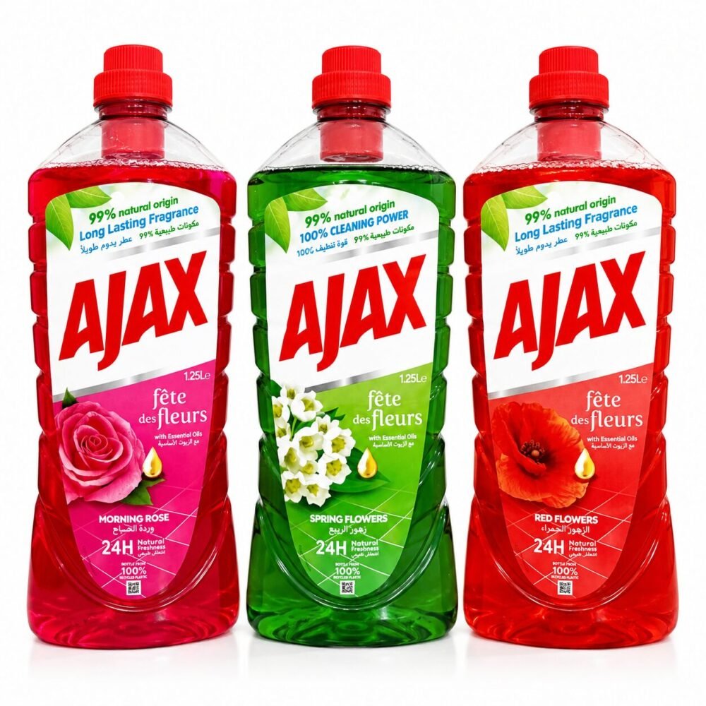"AJAX" Multi-Purpose Cleaning Liquid With Essential Oils 1.25L - سائل تنظيف متعدد الإستخدامات