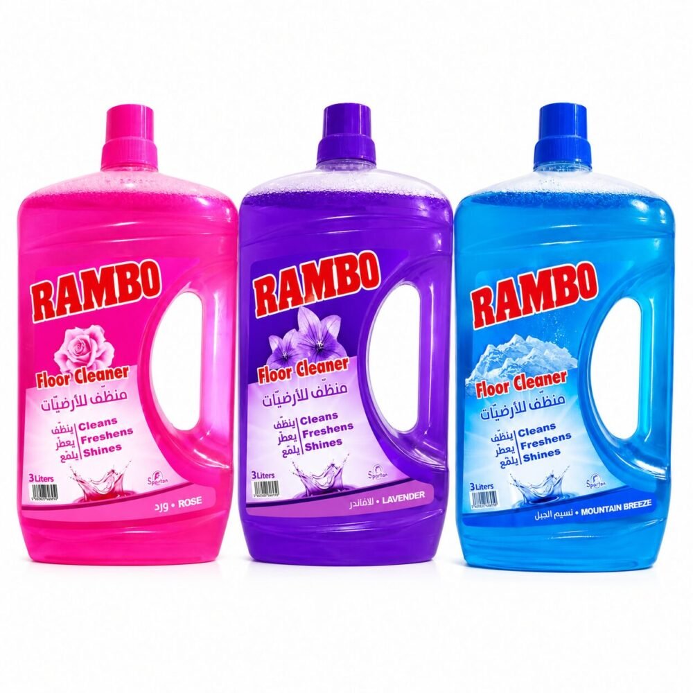 "Spartan RAMBO" Floor Cleaner 3L - منظّف للأرضيّات ينظّف , يعطّر ويلمّع