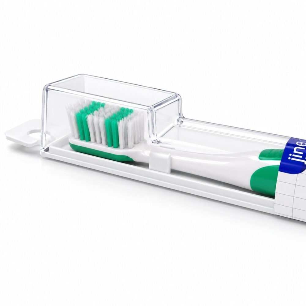 "Jinacare" Travel Toothbrush Soft With Protective Case - فرشاة أسنان للسفر مع علبة واقية