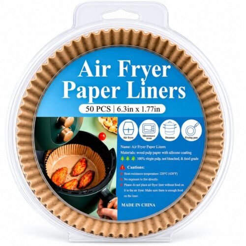 Air Fryer Paper Liners 20*20 cm  50 pcs - ورق زبدة للقلاية الهوائية