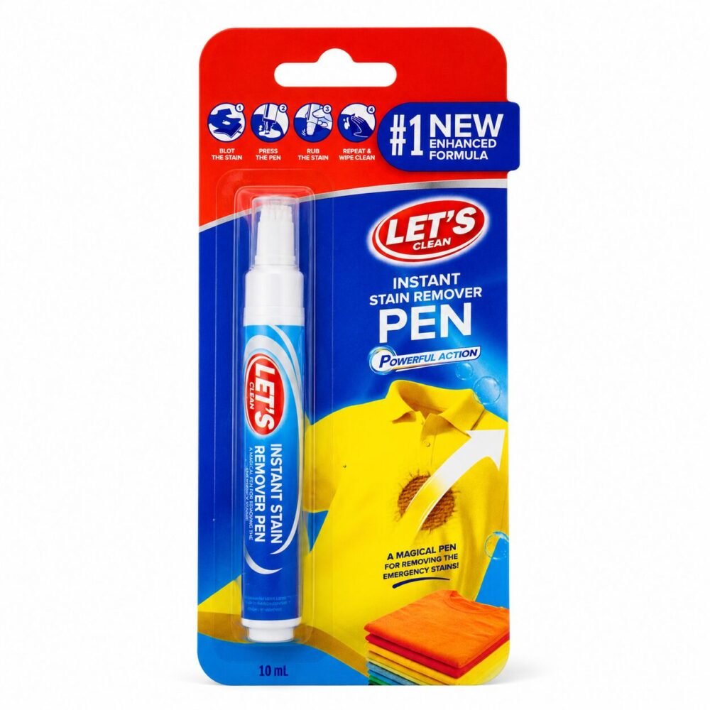 "LET'S clean" Instant Stain Remover Pen Powerful Action 10 ml - قلم مزيل البقع الفوري
