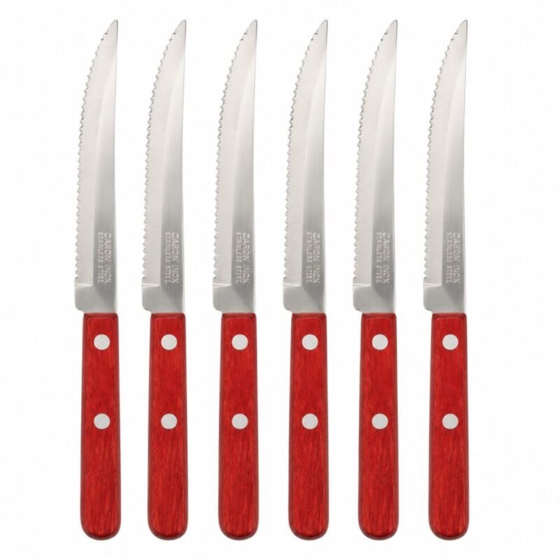 "CARONI INOX" Stainless Steel 6pcs  21cm - طقم سكاكين منشار