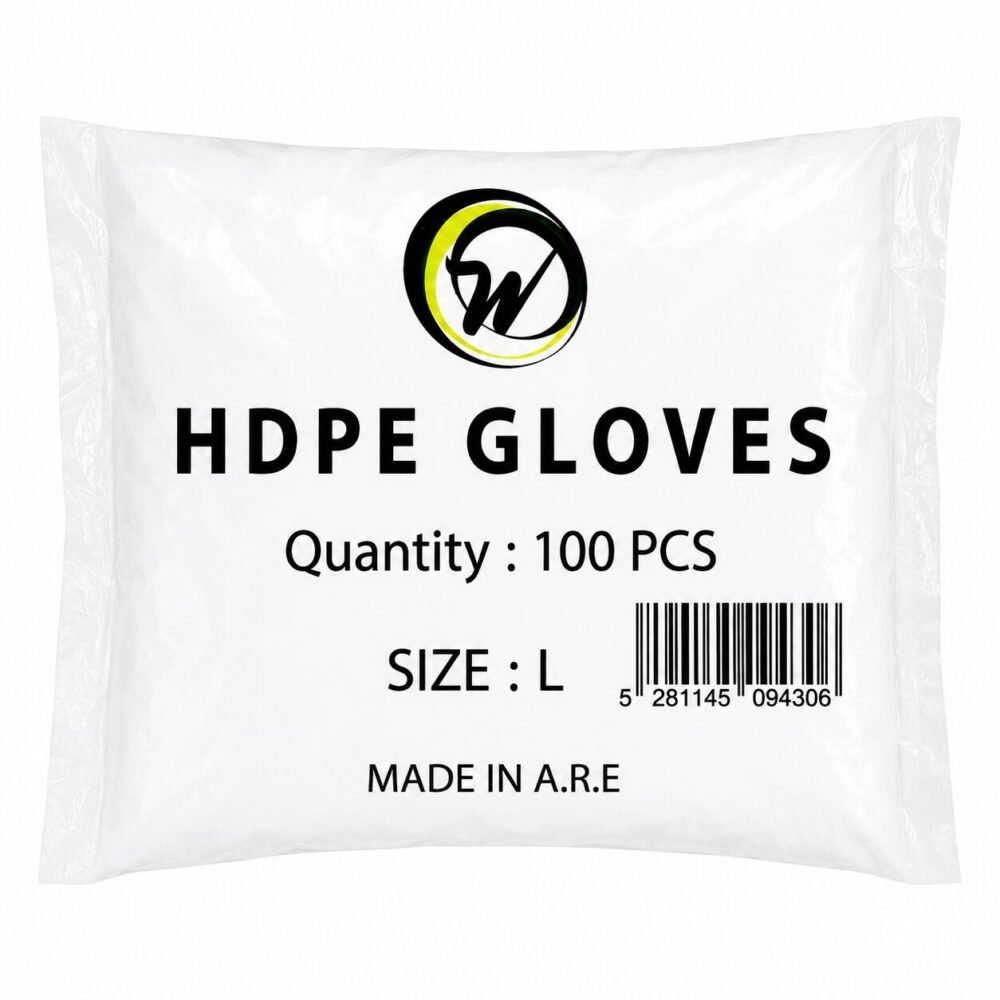 Clear Disposable Plastic Gloves 100 pcs -  كفوف شفافه للإستعمال مرة واحدة