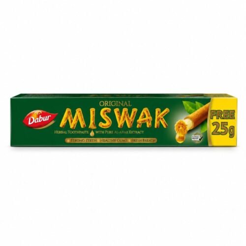 "Dabur MISWAK" Original Herbal Toothpaste 75/170 g - المسواك معجون الأسنان العشبي بخلاصة الاراك الصافية لأسنان قوية ,لثة صحية ,نفس منعش