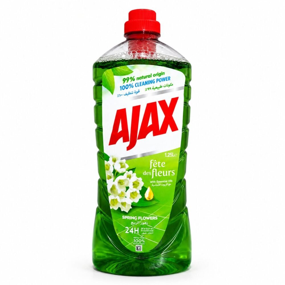 "AJAX" Multi-Purpose Cleaning Liquid With Essential Oils 1.25L - سائل تنظيف متعدد الإستخدامات